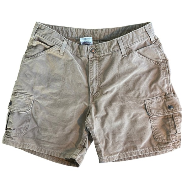 Carhartt Women's Size 12 Khaki Cargo Hiking Shorts Outdoor - Picture 1 of 5